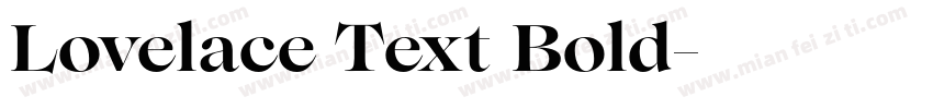 Lovelace Text Bold字体转换